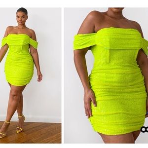 Pretty Little Thing Sequin Bardot Dress